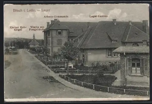 AK Bitsch i. Lothr., Lager mit Arbeits-Kommando und Lager-Kantine