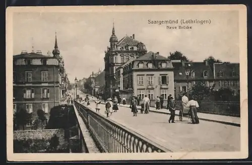 AK Saargemünd /Lothringen, Neue Brücke