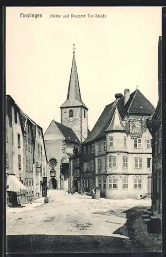 AK Finstingen, Kirche und Deutsche Tor-Strasse