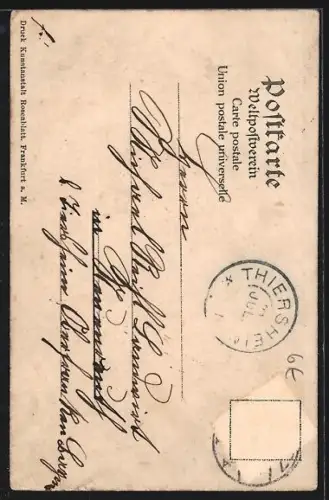 Lithographie Metz, Cathedrale Felsenbrücke