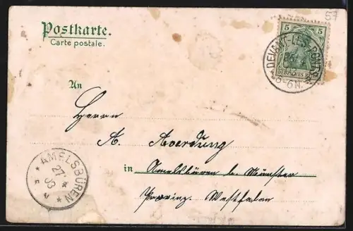 AK Metz, Kaiser-Wilhelm-Denkmal, St. Quentin, Kriegsschule