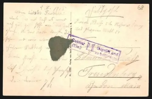 AK Colmar, Vue d`ensemble de la ville avec les montagnes en arrière-plan