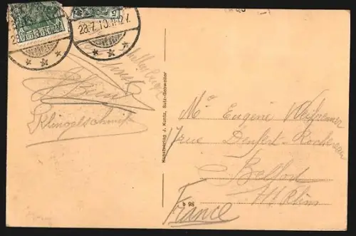 AK Massevaux, Ortsansicht aus der Vogelschau