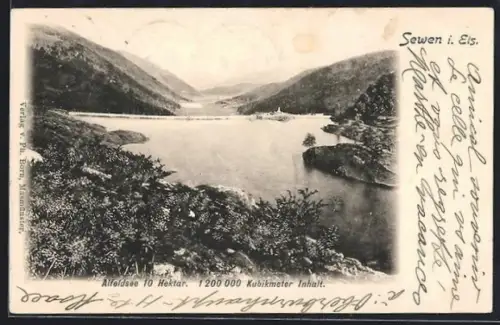 AK Sewen i. Els., Blick auf den Alfeldsee