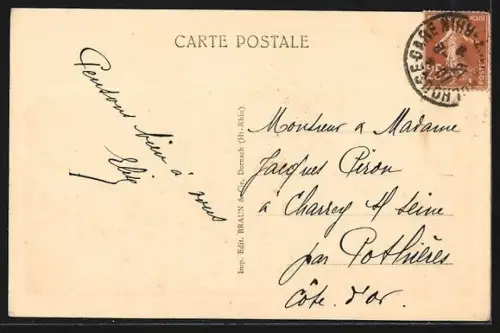 AK Mulhouse, Vue sur le canal et le vignoble