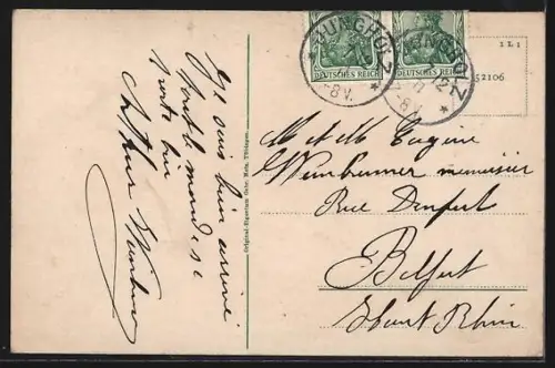 AK Gebweiler i. Els., Ortsansicht aus der Vogelschau