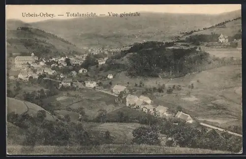 AK Urbeis, Vue générale du village et des collines environnantes