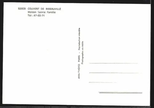 AK Ribeauvillé, Couvent de Ribeauvillé, Maison Sainte-Famille vue aérienne
