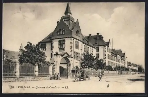 AK Colmar, Quartier de Cavalerie