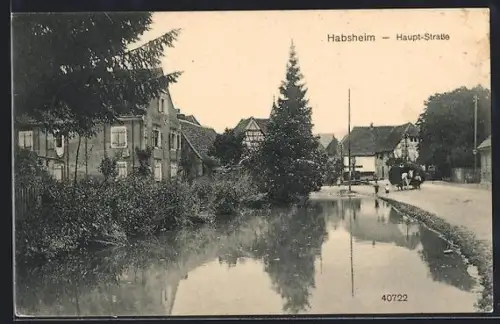 AK Habsheim, Partie in der Haupt-Strasse