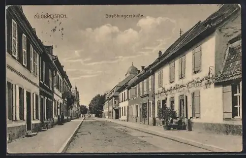 AK Neubreisach, Blick in die Strassburgerstrasse