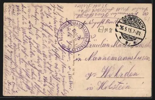 AK Neubreisach, Blick in die Strassburgerstrasse