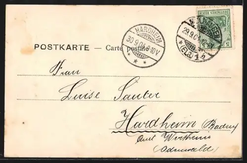 AK Mulhouse, Vue de la place animée avec bâtiments historiques et passants