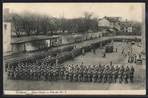 AK Colmar, Jäger-Regt. z. Pferde Nr. 3