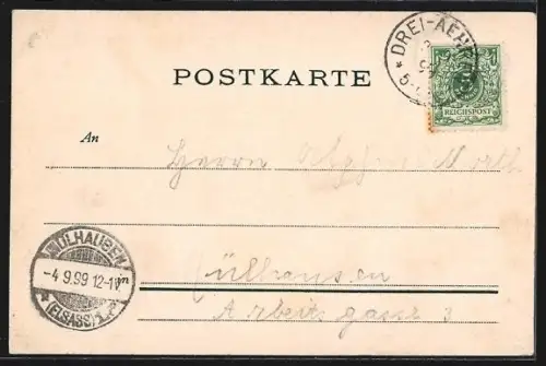 Lithographie Drei Ähren, Gasthof Drei Ähren, Inh. Léon Petitdemange