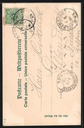 AK Carspach, Vue du village avec église et rue animée