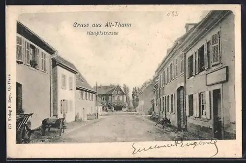 AK Alt-Thann, Blick in die Hauptstrasse