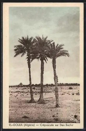 AK El-Goléa /Algérie, Crépuscule sur Den Bachir