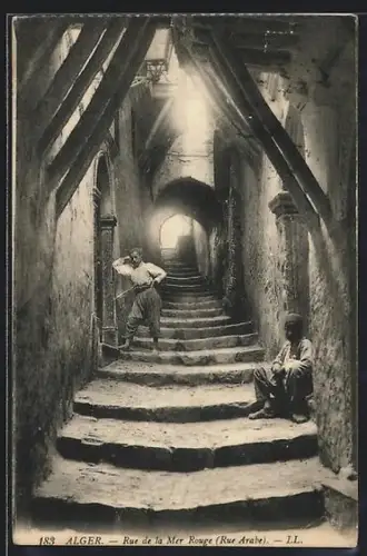 AK Alger, Rue de la Mer Rouge, Rue Arabe