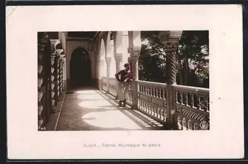 AK Alger, Galerie Mauresque du palais
