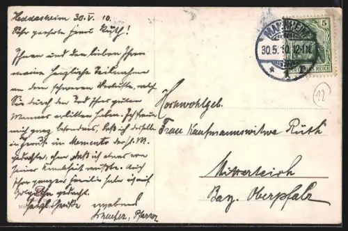 Künstler-AK Timgad, Blick über den Ort während der Dämmerung