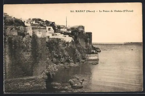 AK Rabat /Maroc, La Pointe de Oudaias (l`Océan)