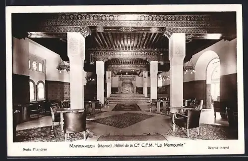 AK Marrakech /Maroc, Hôtel de la Cie C.F.M. La Mamounia