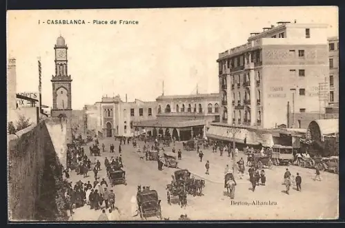 AK Casablanca, Place de France, Berton, Alhambra