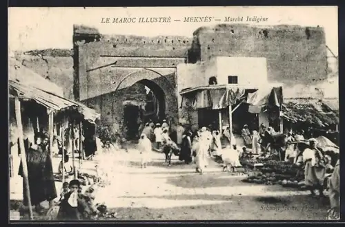 AK Meknès /Maroc, Marché Indigène