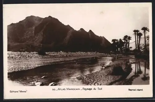 AK Maroc, Atlas Gebirge, Paysage du Sud