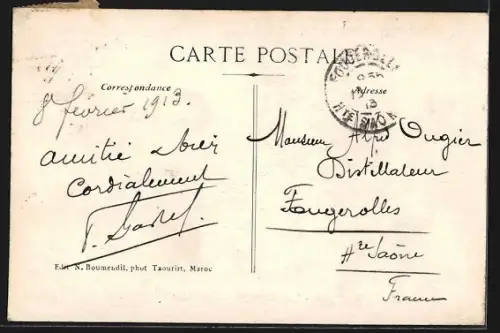 AK Oudjda /Maroc, Les Barraquements à l`intérieur du Camp