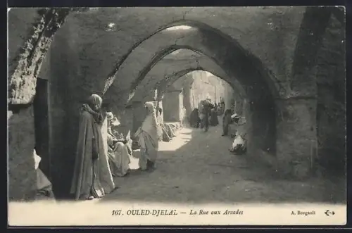 AK Ouled-Djelal, La Rue aux Arcades
