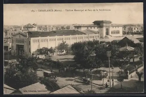 AK Casablanca /Maroc, Théâtre Municipal et Parc de la Subdivision