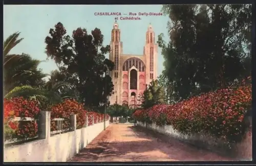 AK Casablanca, Rue Defly-Dieude et Cathédrale