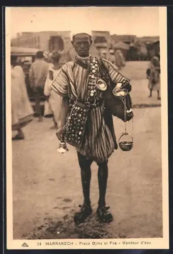 AK Marrakech, Place Djma el Fna, Vendeur d`eau