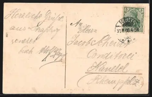 AK Strassburg, Orangerie mit Brunnen