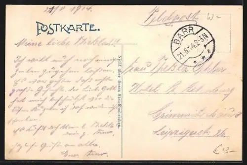 AK Barr, Totalansicht mit Feldweg