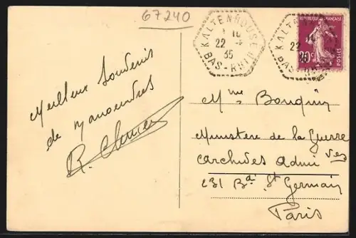 AK Kaltenhausen, Strasse nach dem Ort mit Bäumen