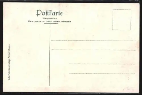 Lithographie Ottrott, Forsthaus Rathsamhausen, Ruinen der Ottrotter Schlösser