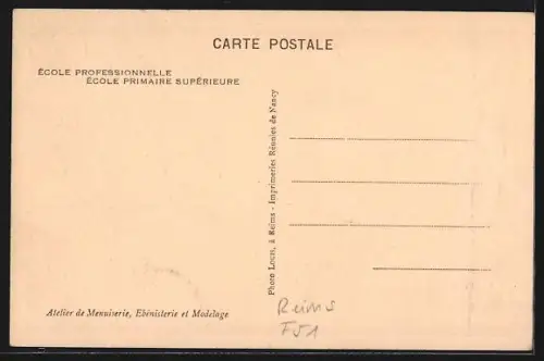 AK Reims, Atelier de Menuiserie, Ebénisterie et Modelage