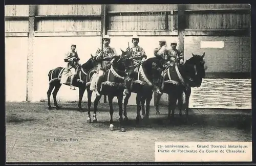 AK Bruxelles, 75e anniversaire, Grand Tournoi historique, Oartue de l`orchestre du Comte Charolais