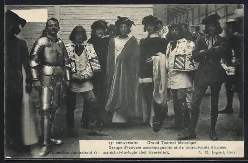 AK Bruxelles, 75e anniversaire, Grand Tournoi historique, Groupe d`ecuyers acommpagnants et de poursuivants d`armes
