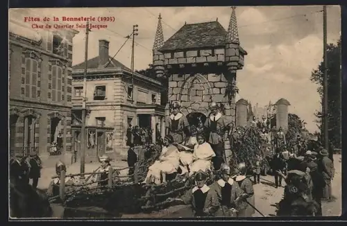 AK Troyes, Fêtes de la Bonneterie 1925, Char du Quartier Saint-Jacques