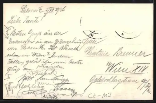 AK Rakovník-Námestí, Strassenpartie mit Kirche