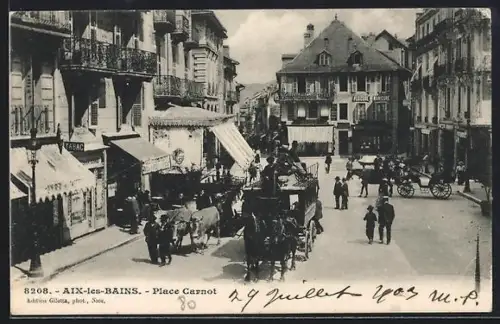 AK Aix-les-Bains /Sovoie, Place Carnot