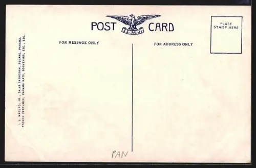 AK Old Panama, Tower and Ruins of Old Panama destroyed by Morgan 300 years ago