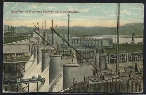 AK Miraflores, Rear view of Miraflores Spillway under construction