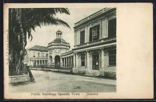 AK Spanish Town /Jamaica, Public Buildings