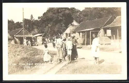Foto-AK Martinique, Village scene