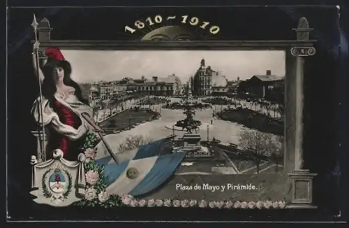 AK Buenos Aires, Plaza de Mayo y Pirámide